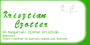 krisztian czotter business card