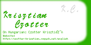 krisztian czotter business card